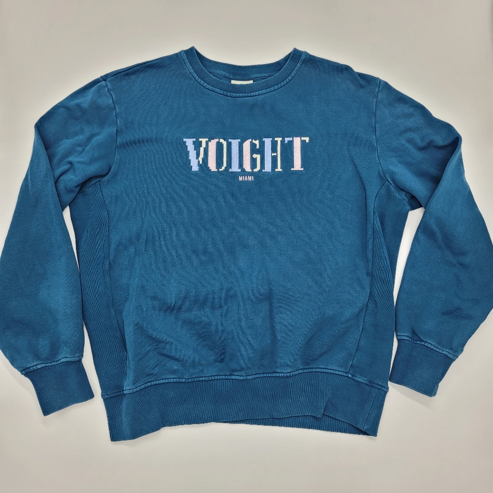 Voight By Valentina Sweatshirt Miami Embroidered Crewneck Unisex Size Medium